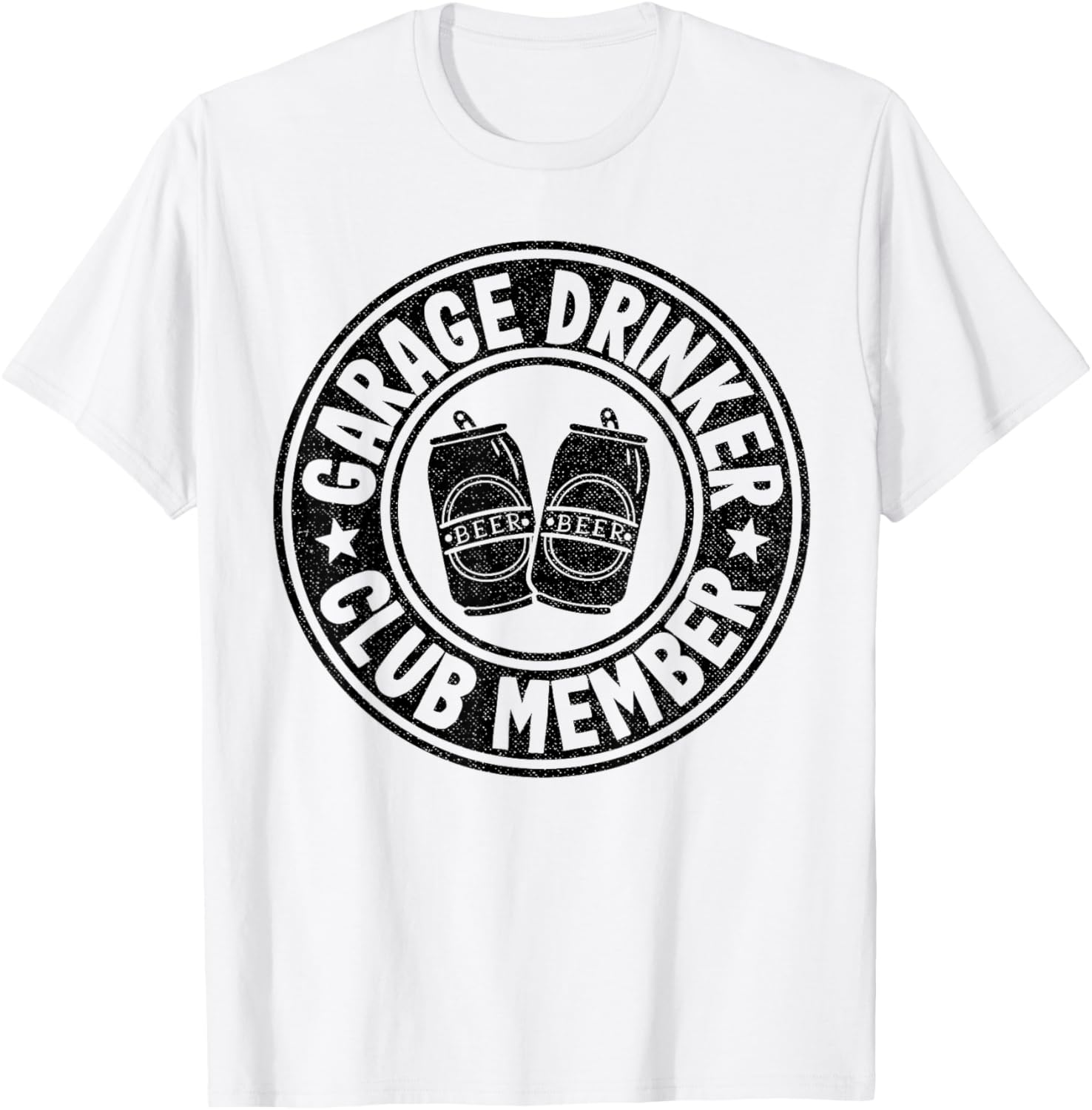 Garage Drinker Club Member Day Drinking Dad Beer Garage T-Shirt - T-Shirt | White