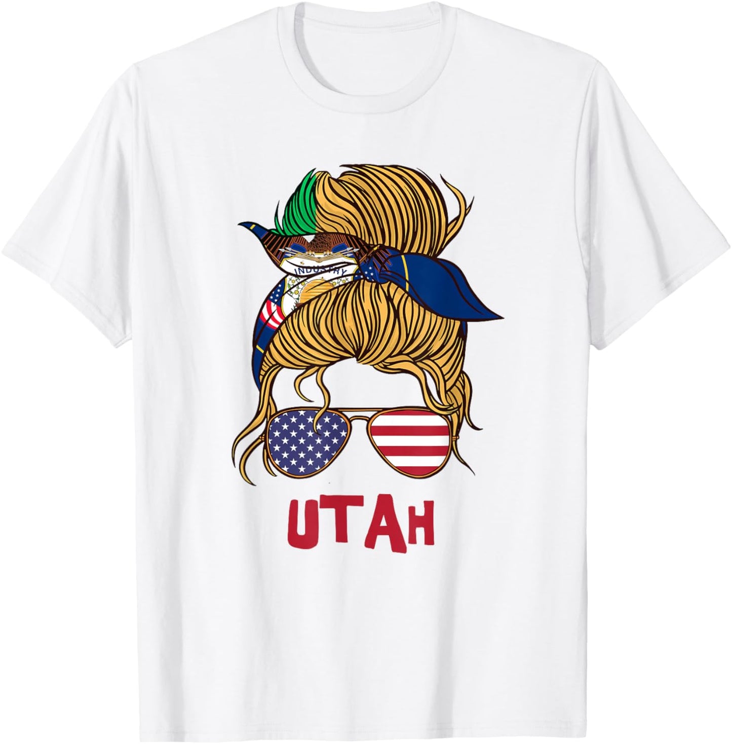 Utah for Girls Utah proud State Flag T-Shirt - T-Shirt | White