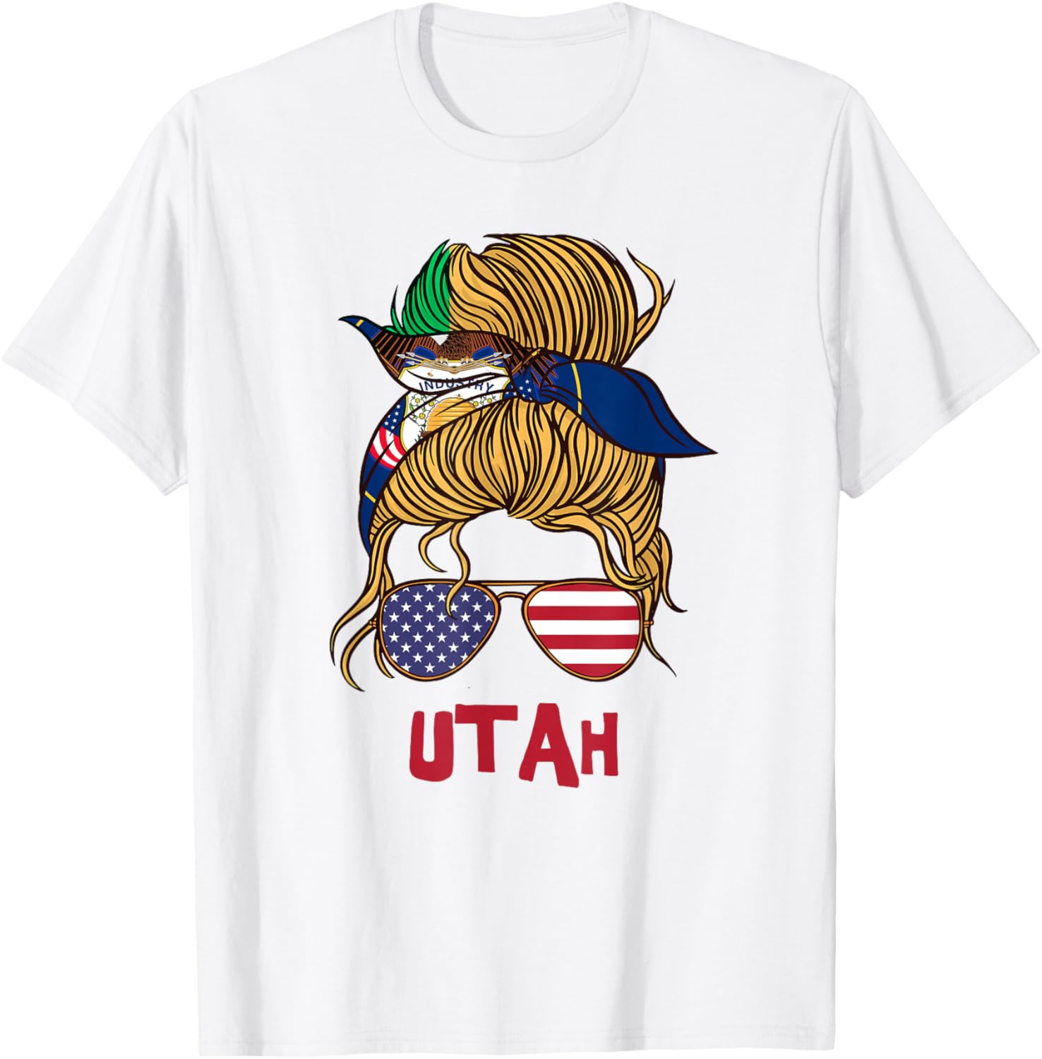 Utah for Girls Utah proud State Flag T-Shirt - T-Shirt | White