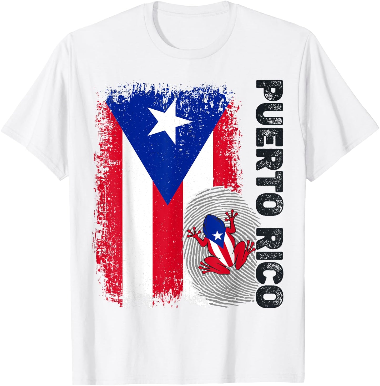 Puerto Rico Flag Hispanic Heritage Boricua Puerto Rican Frog T-Shirt - T-Shirt | White