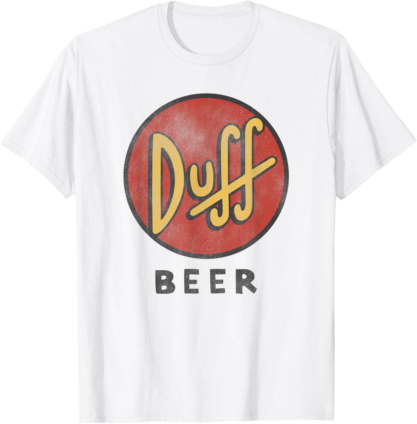 The Simpsons Duff Beer Circle Logo V1 T-Shirt - T-Shirt | White