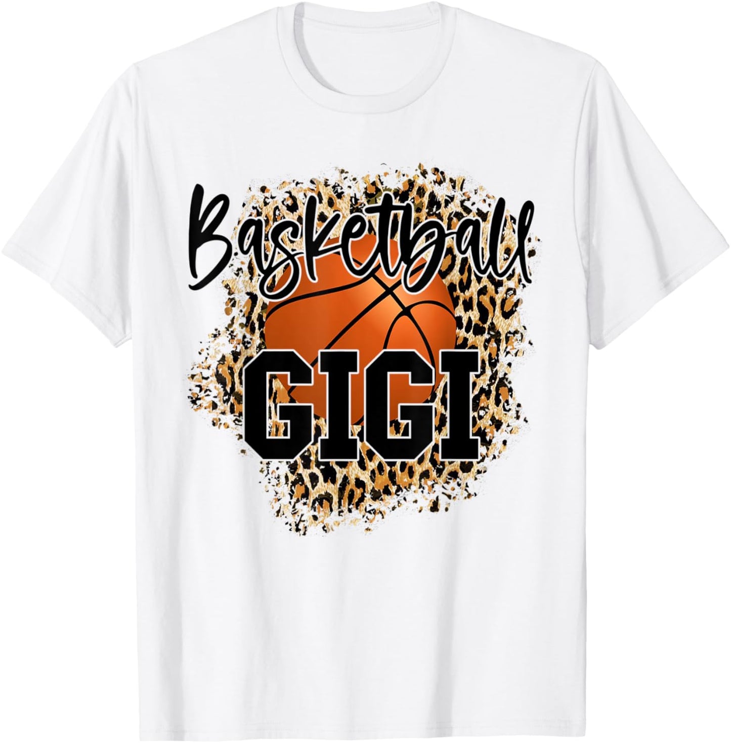 Basketball Gigi Leopard Funny Sports Players Mother's Day T-Shirt - T-Shirt | White