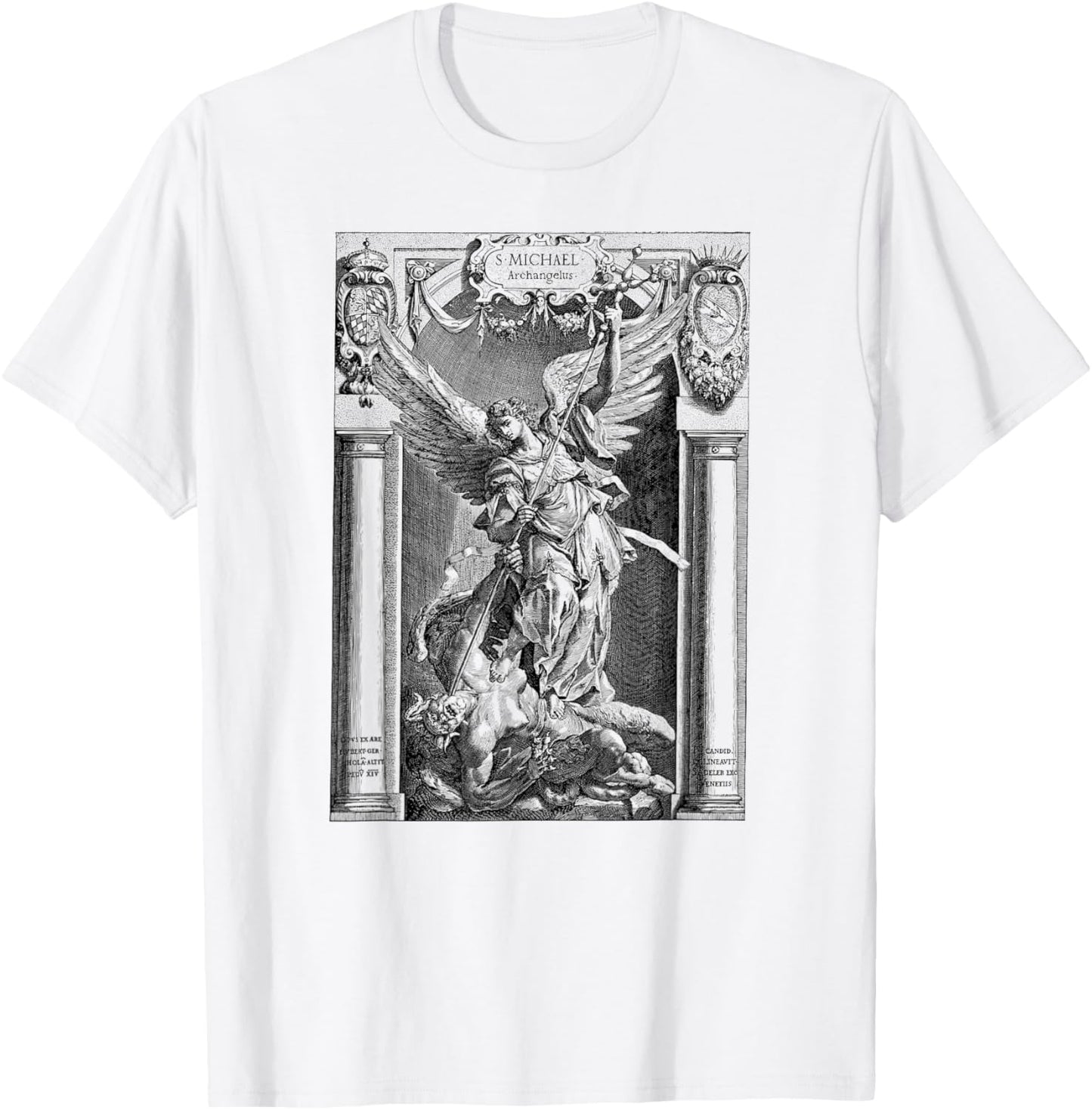 Saint Michael The Archangel T-Shirt - T-Shirt | White
