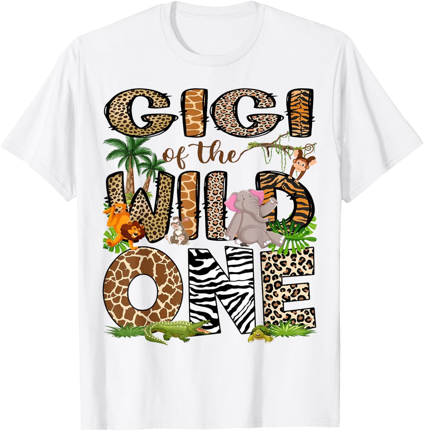 Gigi Of The Birthday Wild One 1St Birthday Safari T-Shirt - T-Shirt | White