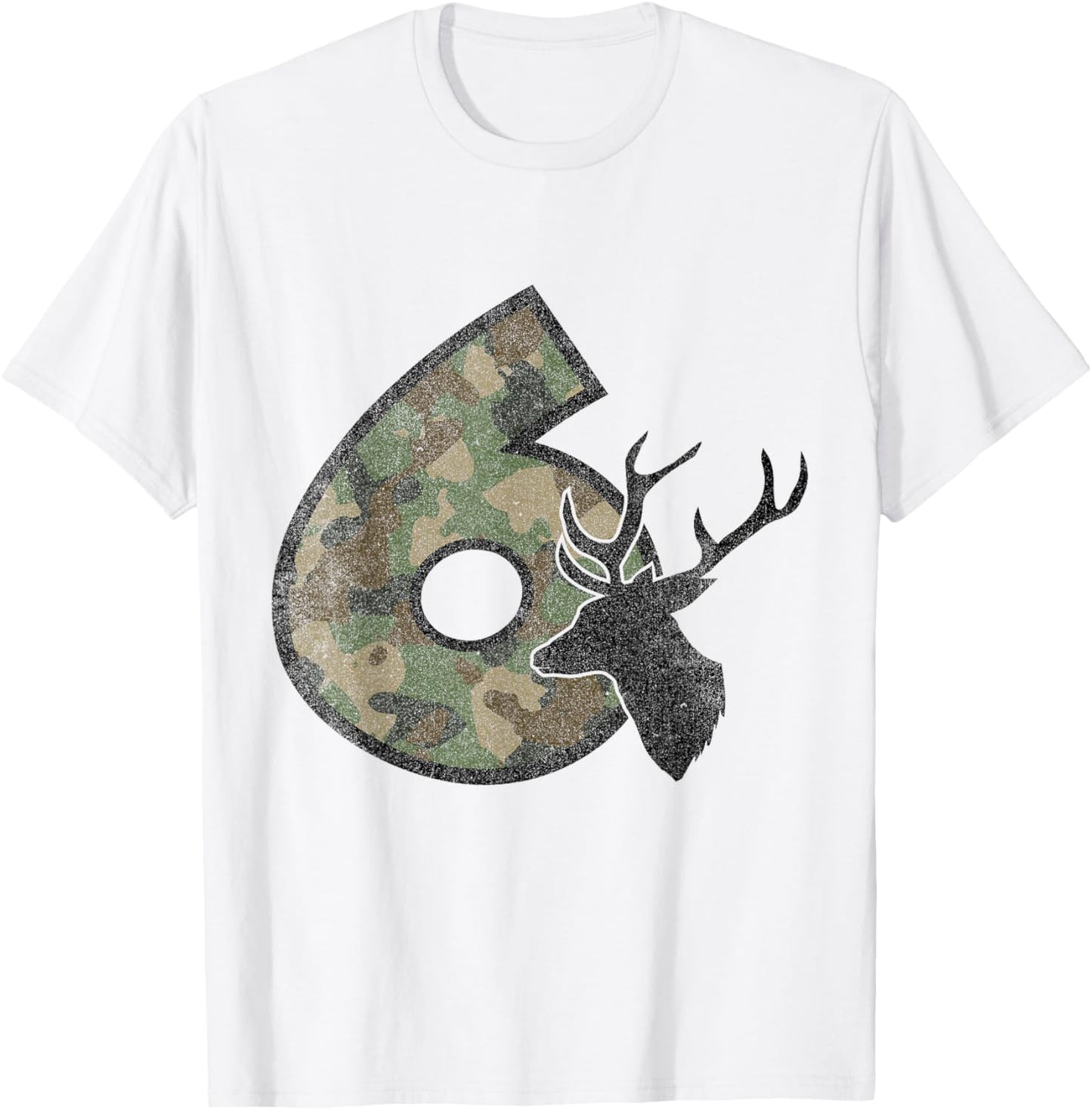 Country Boys Camo 6 Six Sixth Year Old Birthday Deer Hunter T-Shirt - T-Shirt | White
