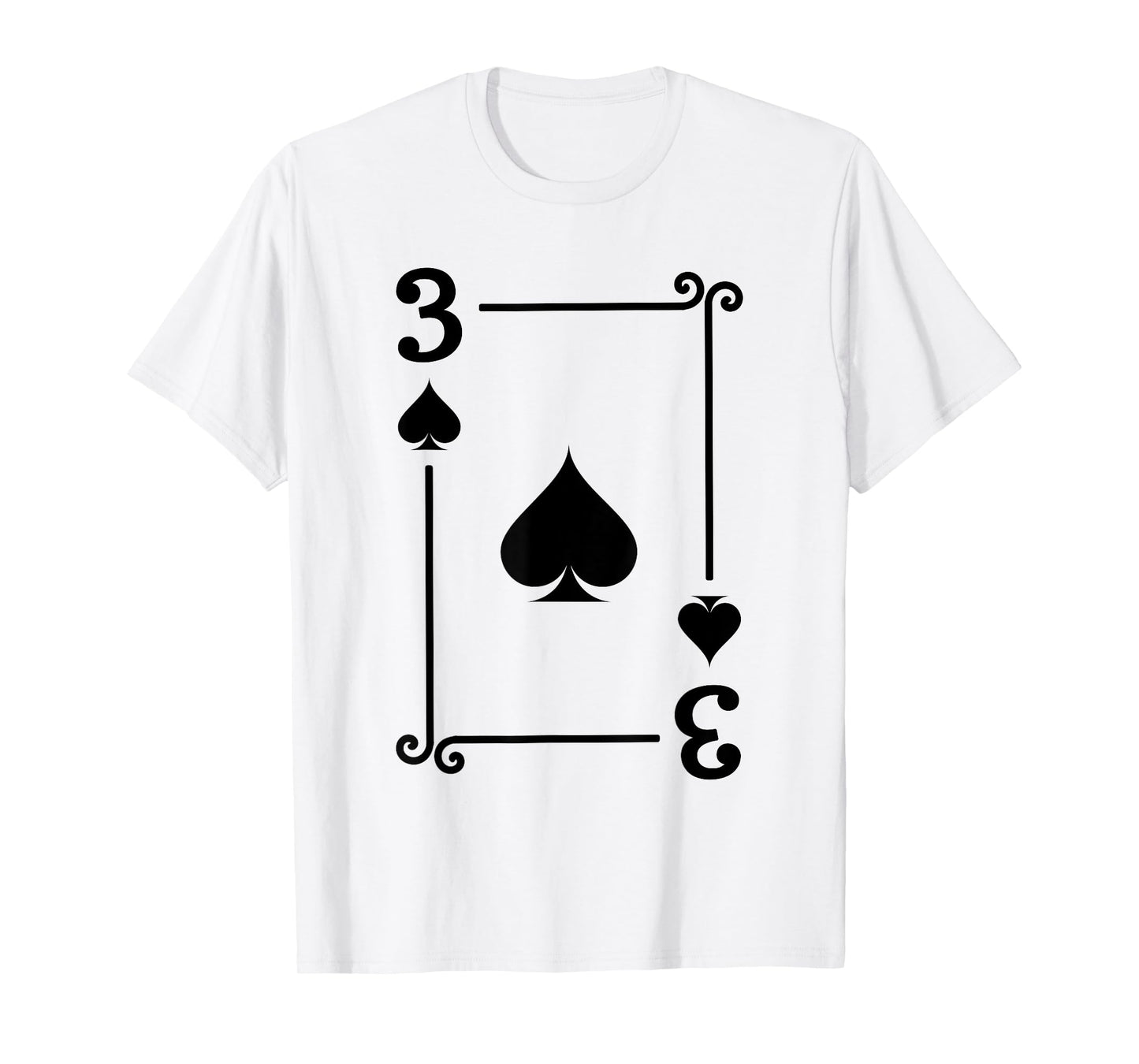 Playing Cards Costume - 3 Spades Card - Three Card T-Shirt
