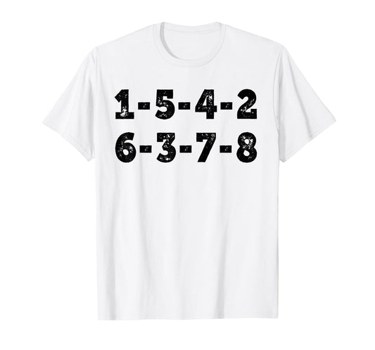 1 5 4 2 6 3 7 8 Engine Strokes diagram T-Shirt