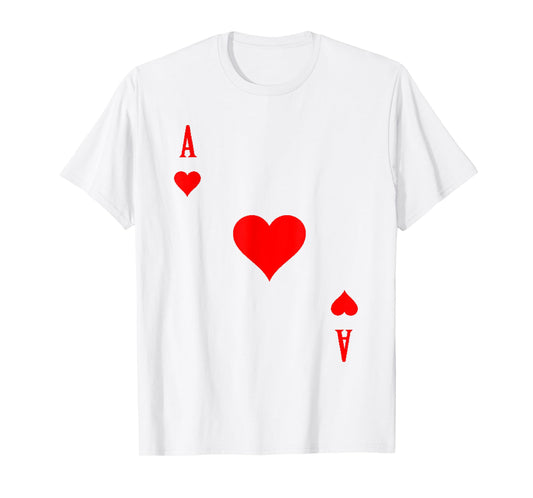 Ace of Hearts Costume Funny Poker Card Deck T-Shirt
