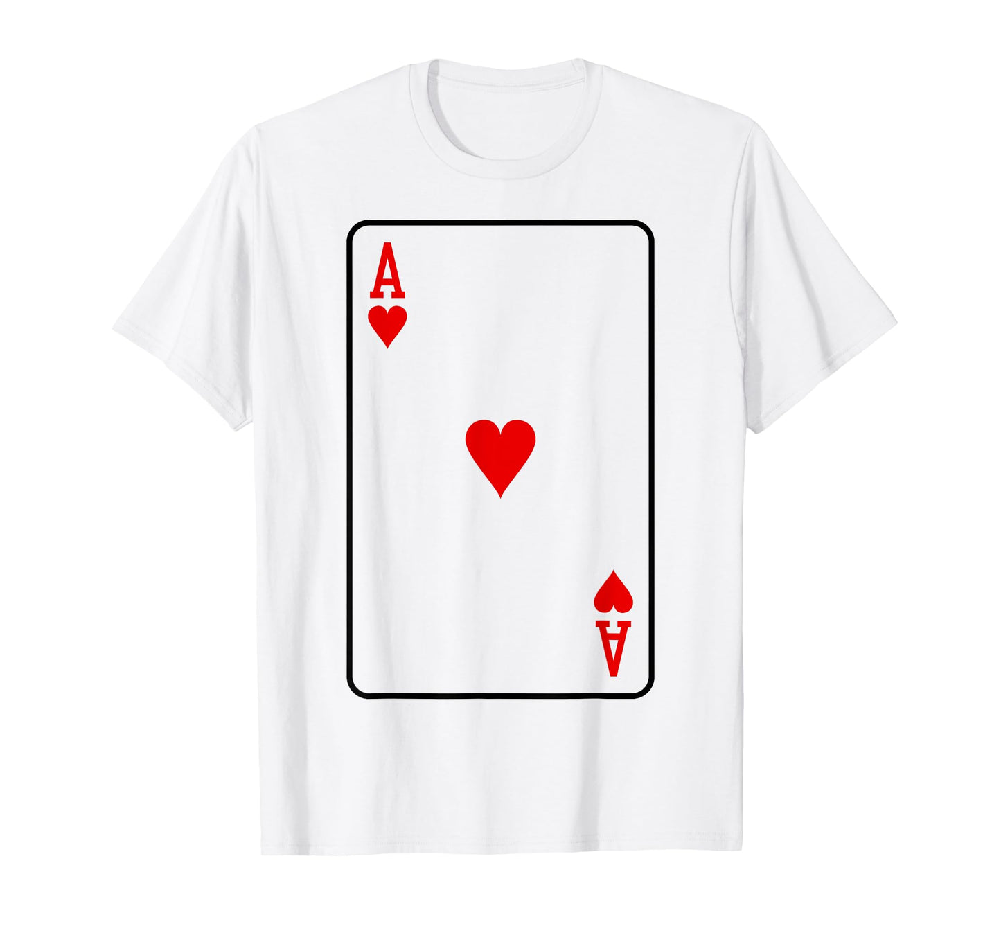 ACE OF HEARTS PLAYING CARD POKER BLACKJACK HALLOWEEN COSTUME T-Shirt