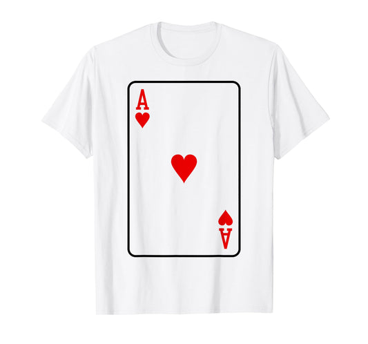 ACE OF HEARTS PLAYING CARD POKER BLACKJACK HALLOWEEN COSTUME T-Shirt