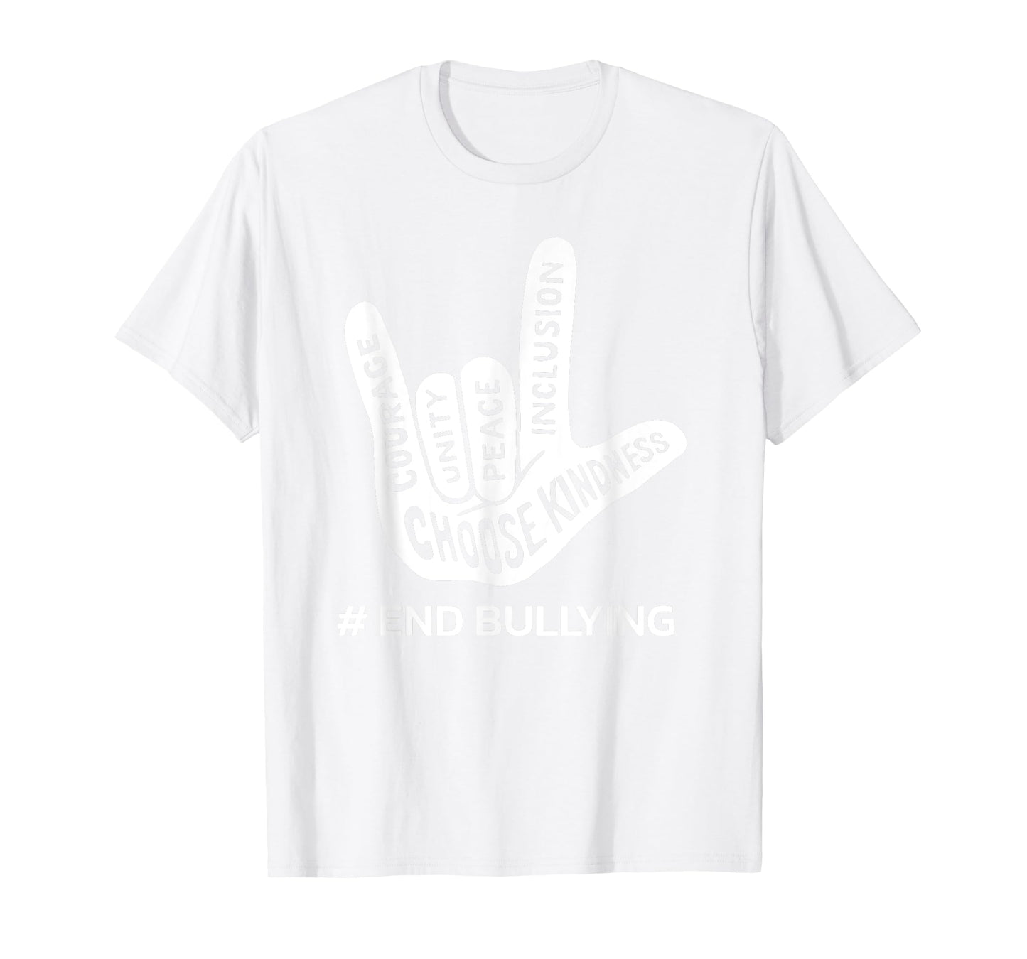 Unity Day Orange Anti Bullying Peace Love Sign Language T-Shirt