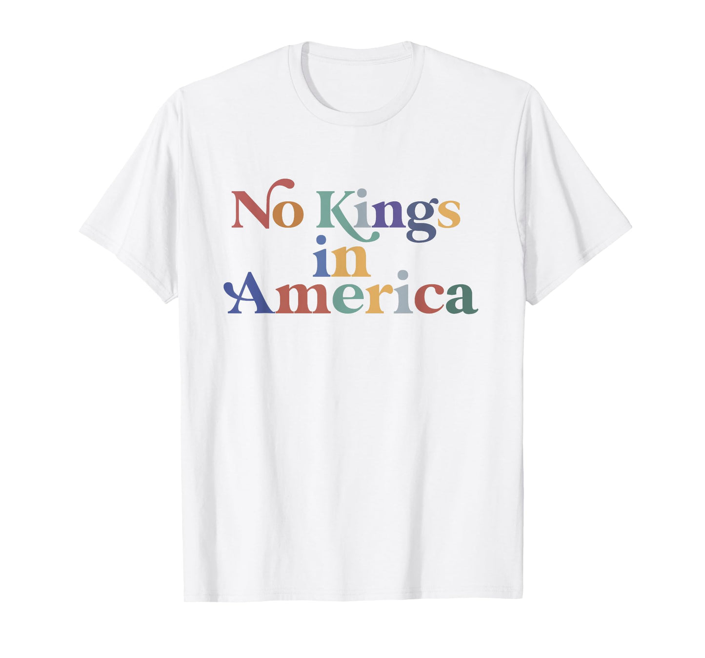 No Kings in America flag Protest Save Democracy T-Shirt