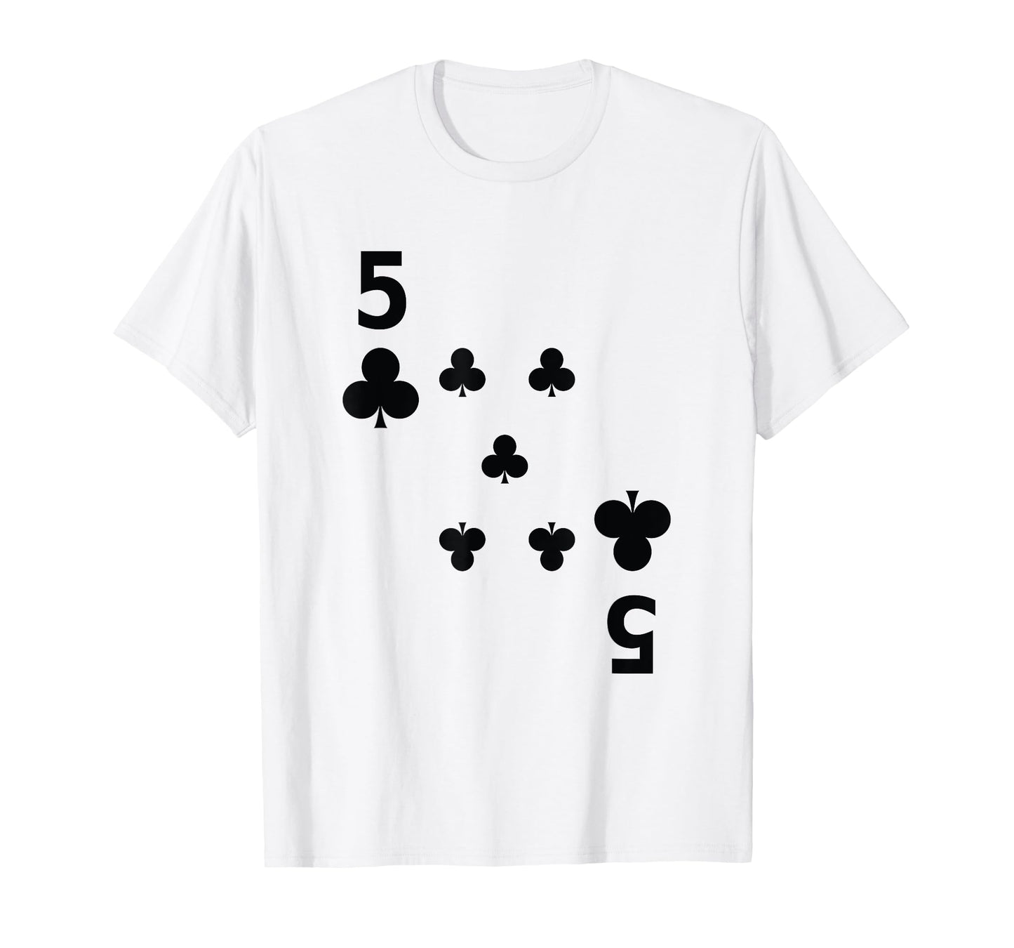 Five of Clubs 5 Tshirt poker playing card costume tee shirt T-Shirt