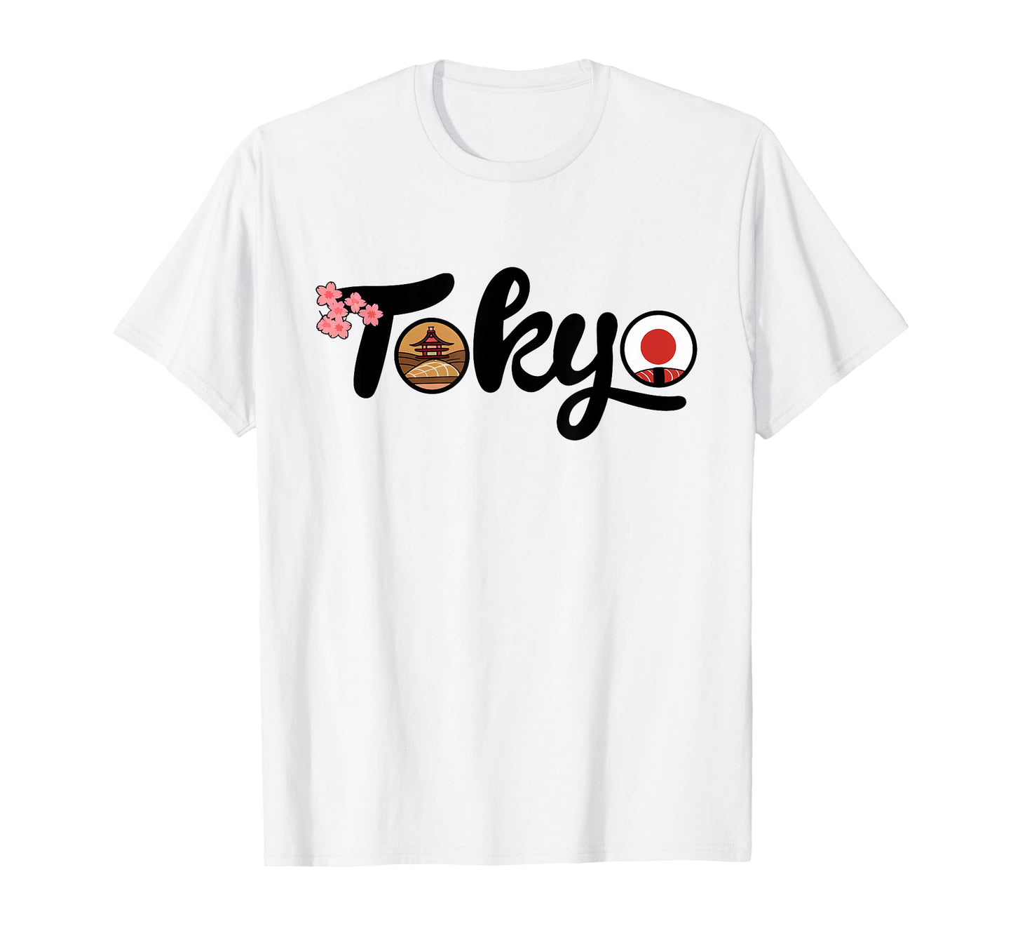 Tokyo Japan Sushi Cherry Blossom Temple Japanese Sakura T-Shirt
