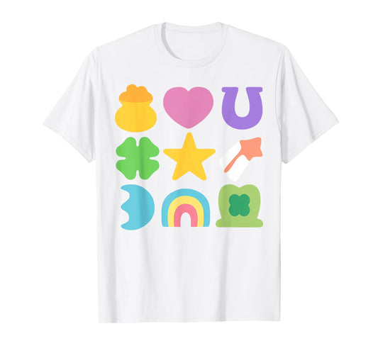 Groovy Lucky Charm Saint Patrick's Day Shamrock T-Shirt