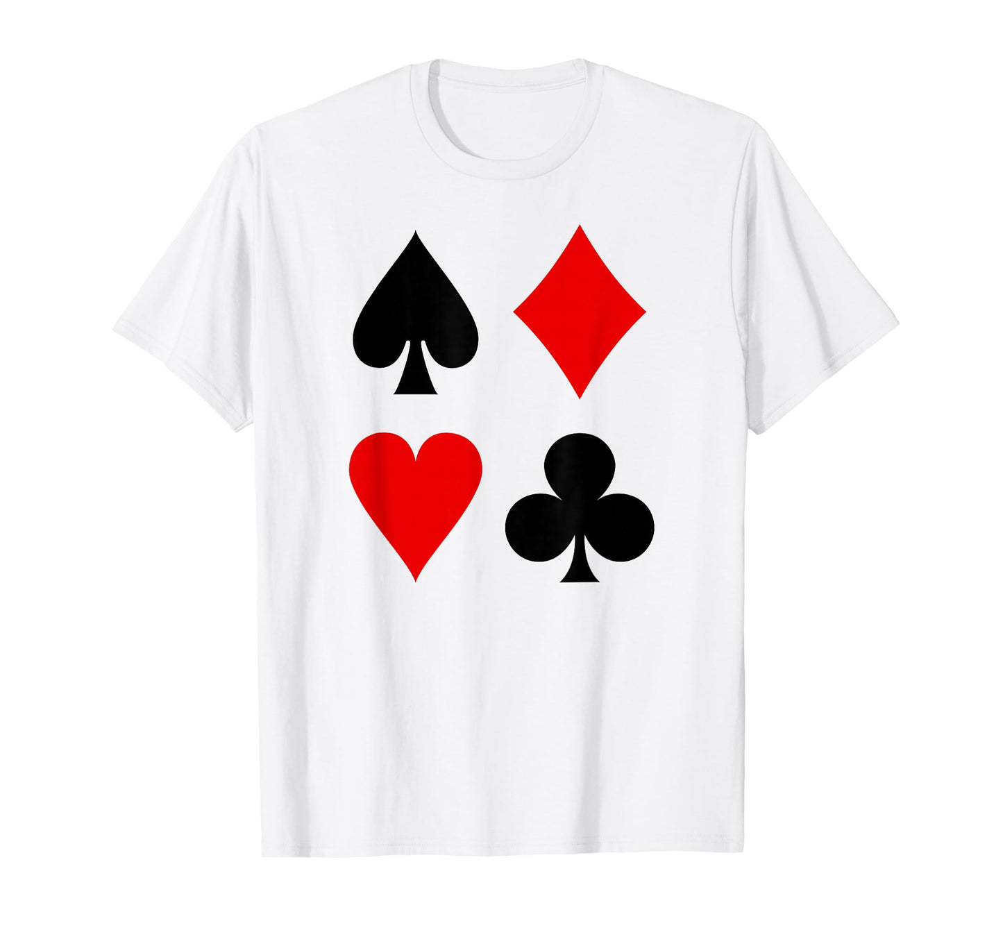 CLUBS HEARTS SPADES DIAMONDS PLAYING CARD SUITS POKER T-Shirt