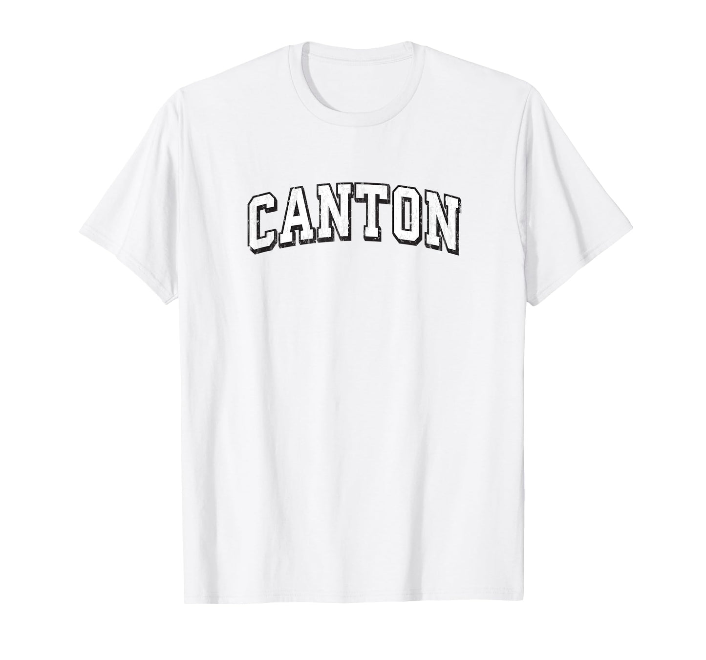 Canton Connecticut Vintage Athletic Sports B&W Print T-Shirt