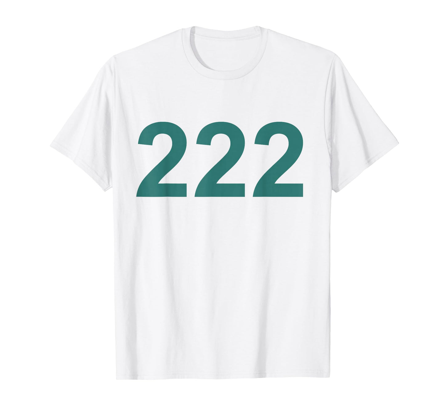 Creative 222 Designs Costume Ideas Co. Number 222 in Green Font on Light Background Fun Halloween T-Shirt