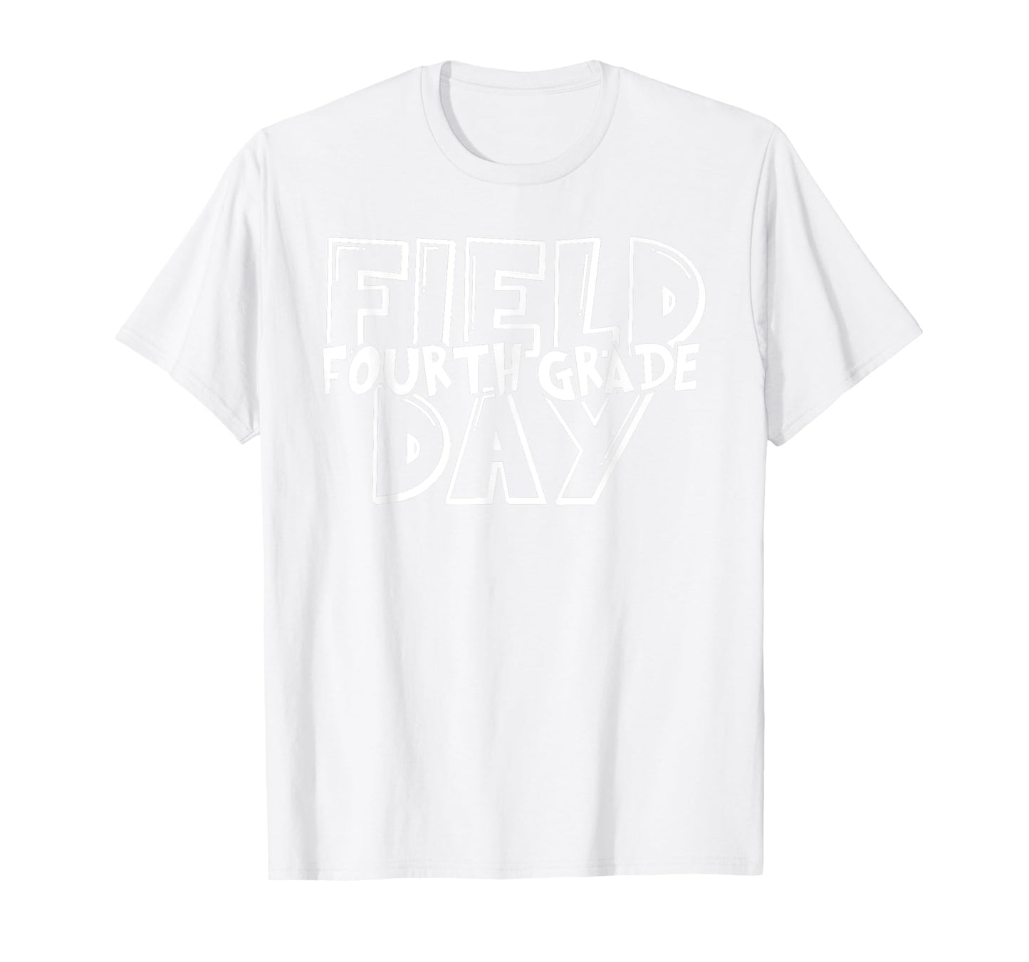 Field Day 2025 4th Fourth Grade School Teacher Kids Yellow T-Shirt