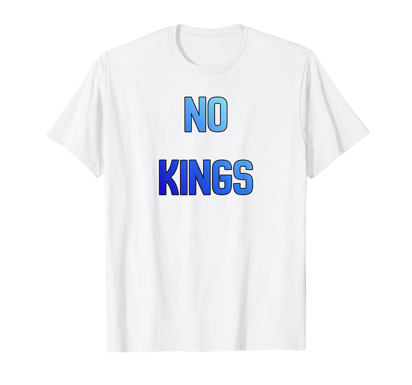 October 18 Blue Color Gradient No Kings T-Shirt