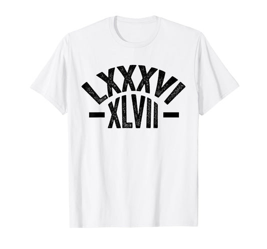 8647 anti Trump 86 47 Floral Mens Womens Roman Numerals T-Shirt