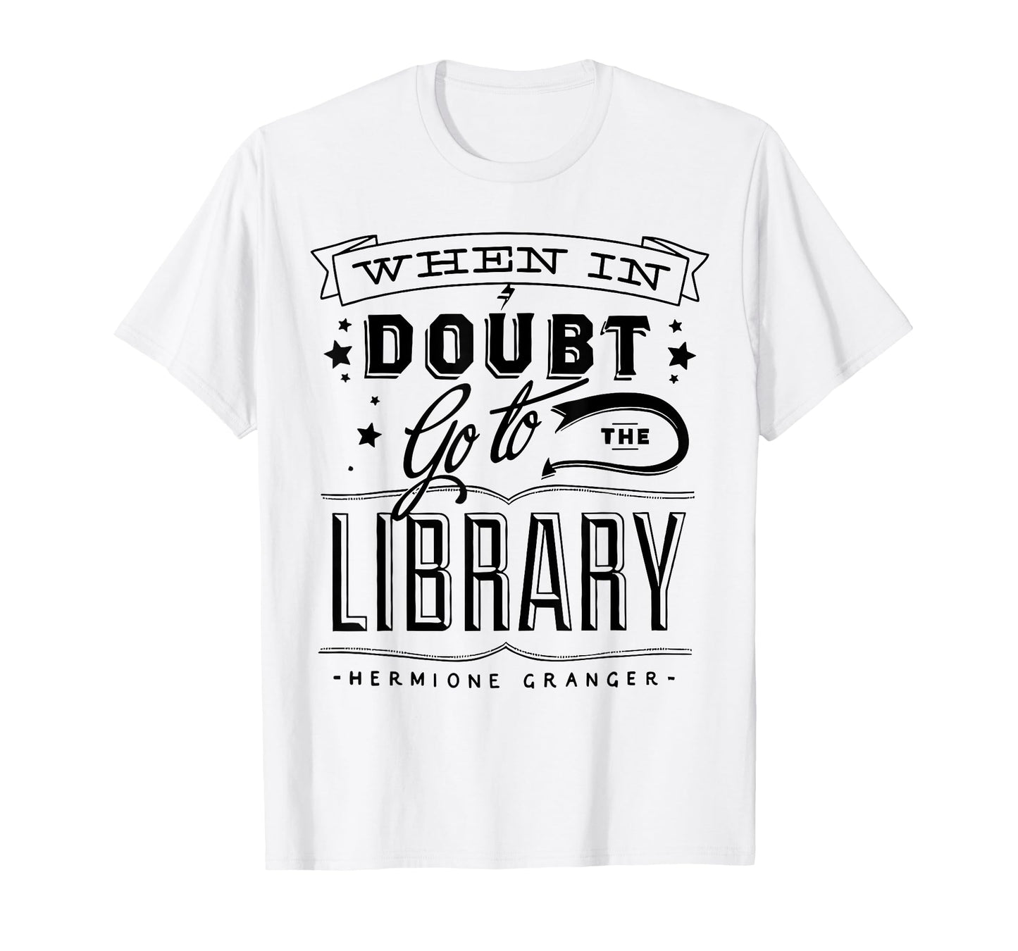 When In Doubt Go To The Library Teacher Vintage Book Lovers T-Shirt