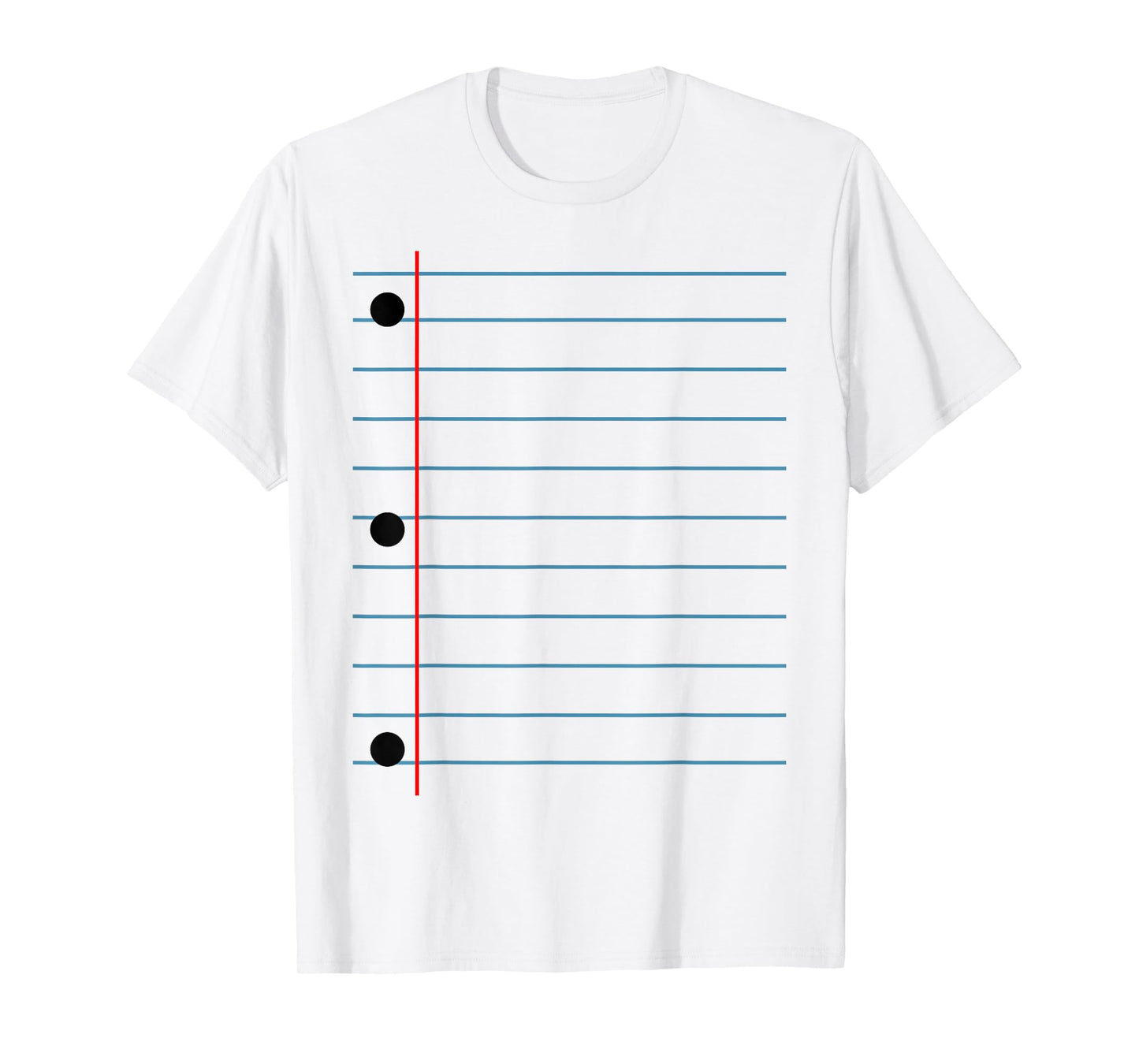 Lined Notebook Paper Group Halloween Costume T-Shirt