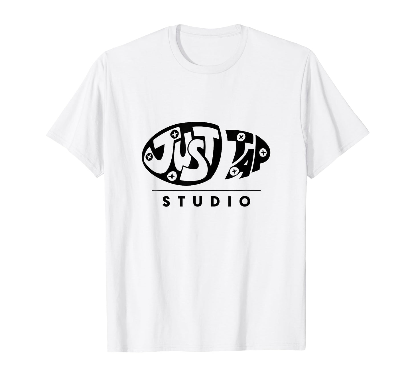 Just Tap Studio Wear - Black Logo T-Shirt