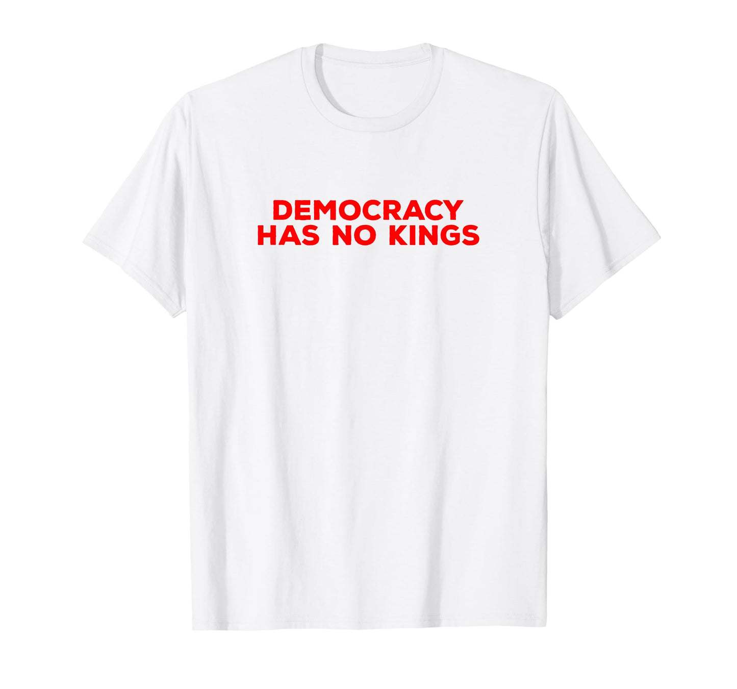 T Shirt for Women Democracy Has No Kings American Minimalist T-Shirt