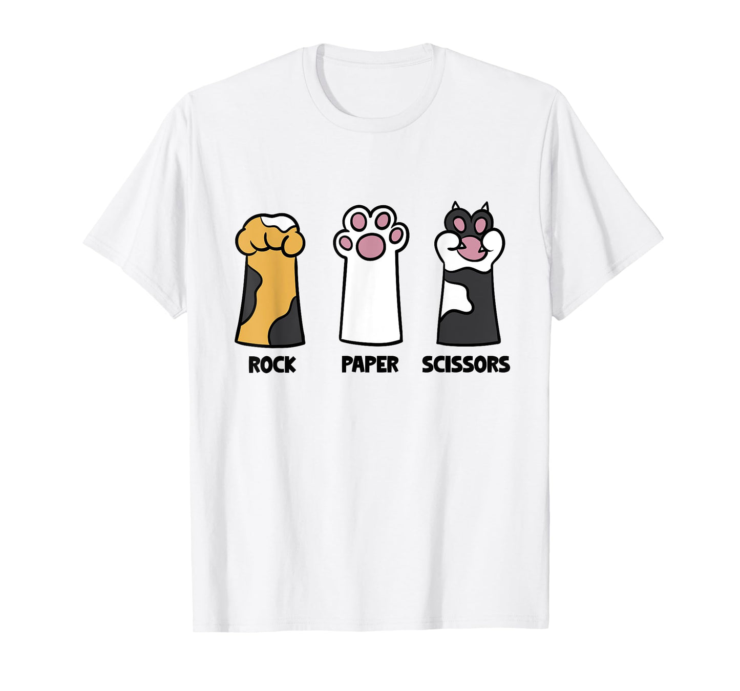 Cat Lover Cat Owner Funny Cat Rock Papers Scissors Fun Cat T-Shirt for Men Women