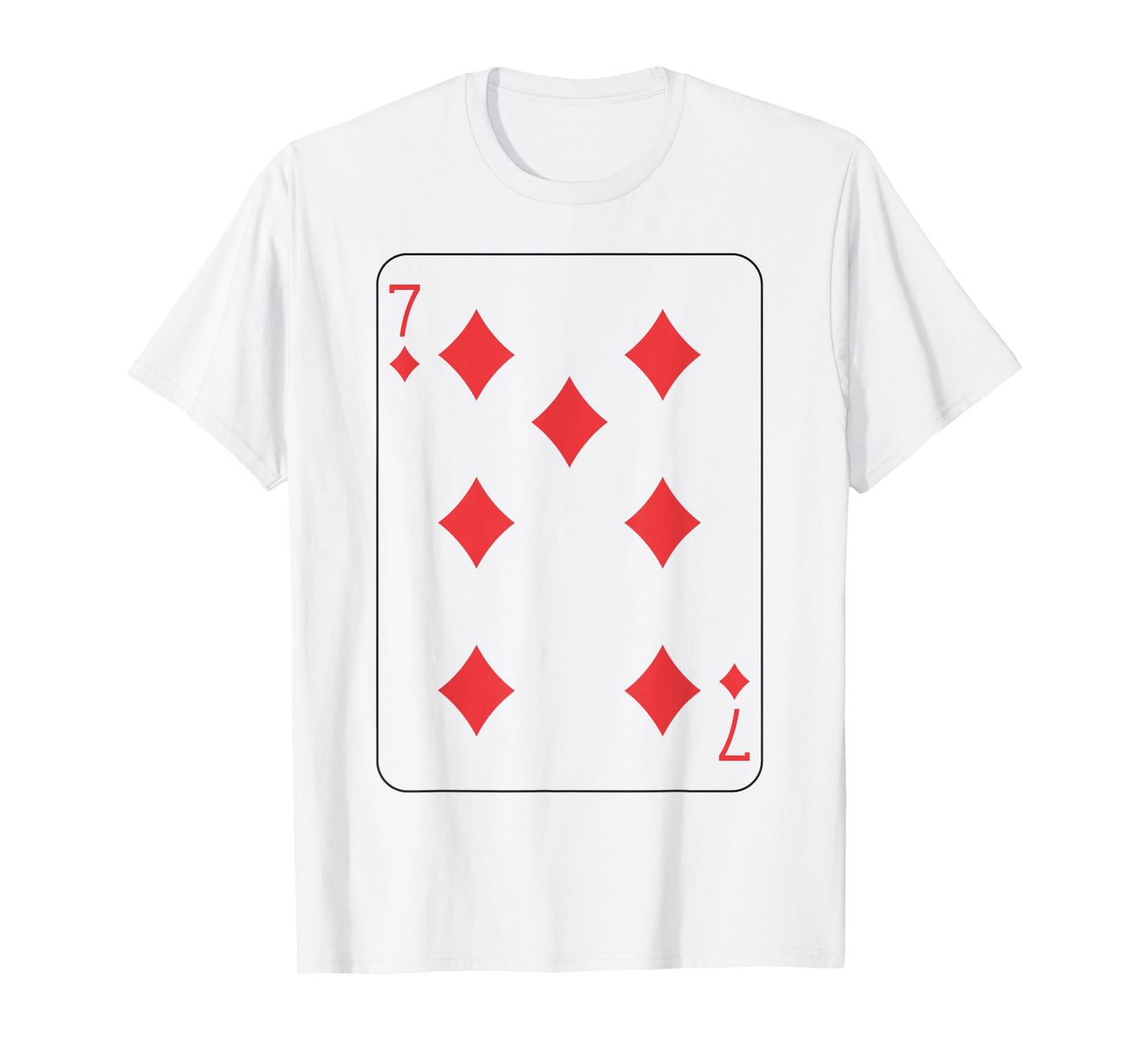 Seven of Diamonds | Deck of Cards Front and Back Costume T-Shirt