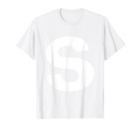 DIY Letter S Halloween Matching Group Easy Lazy Costume T-Shirt