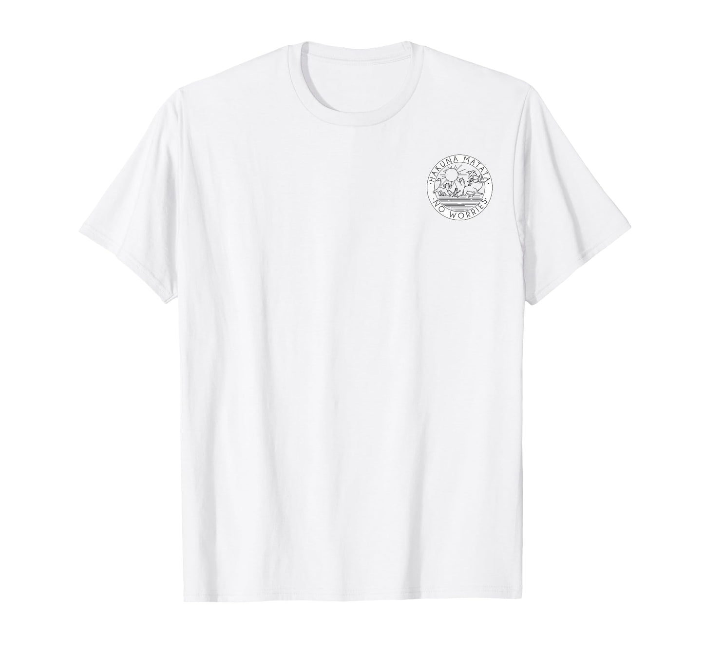 Disney The Lion King Hakuna Matata No Worries Left Chest T-Shirt