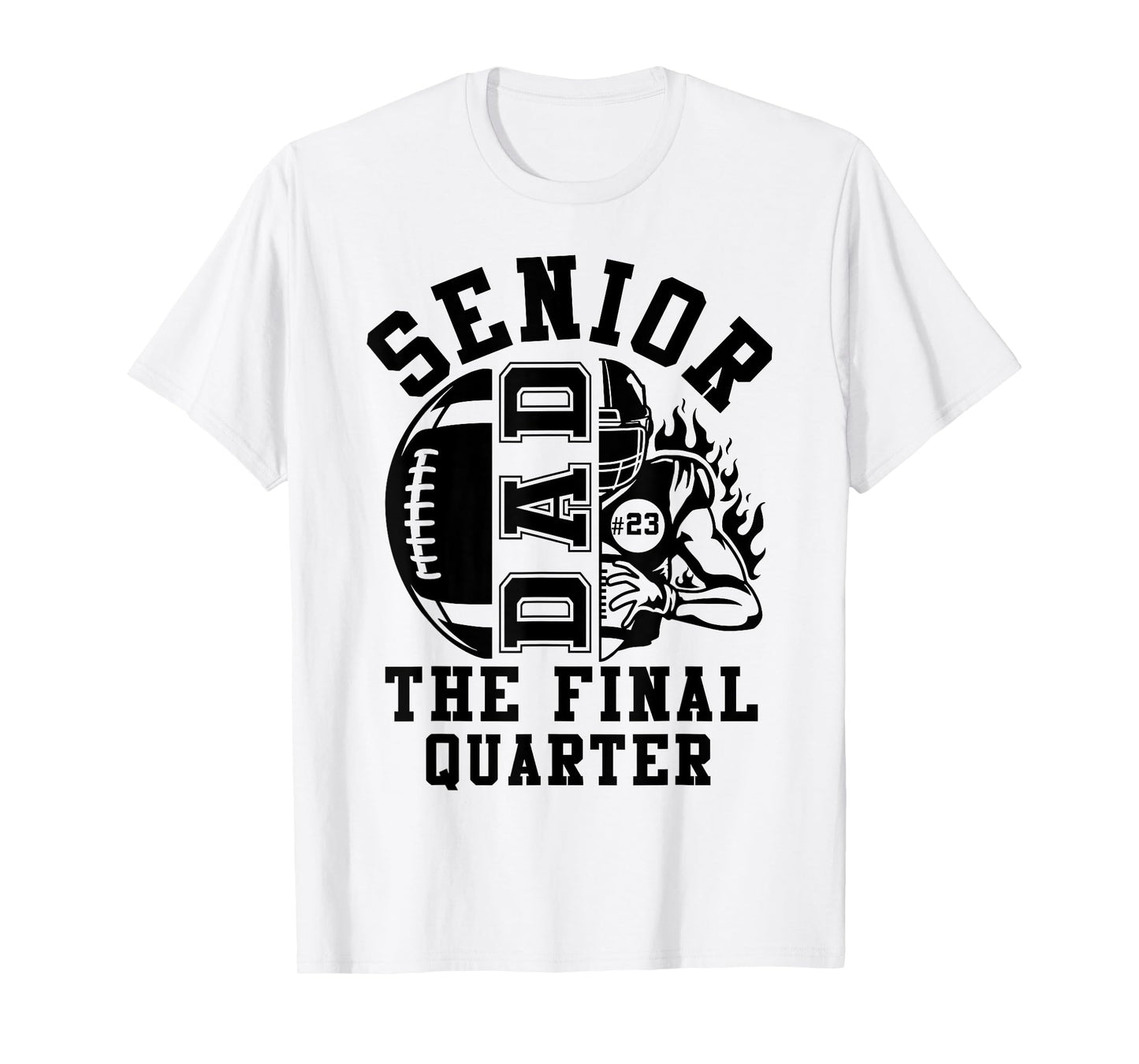 Groovy Senior Football Dad The Final Quarter Class of 2026 T-Shirt