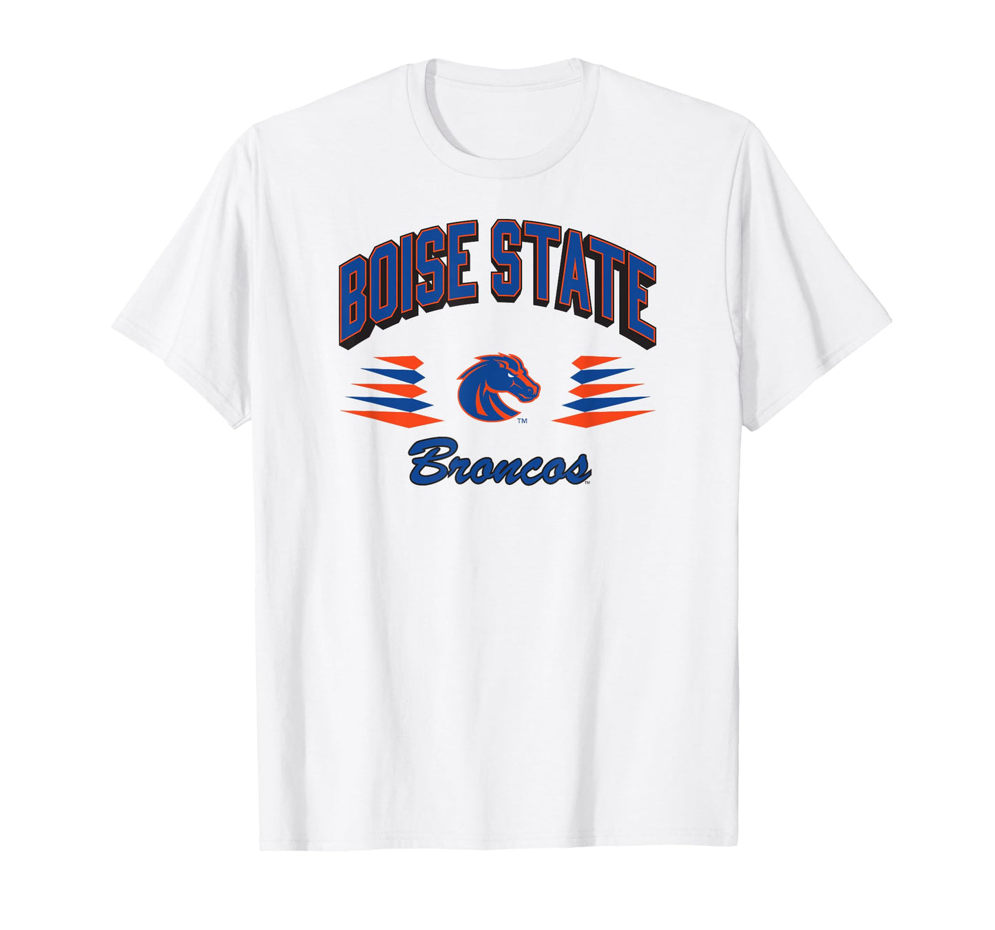Boise State Broncos Retro Diamond White Officially Licensed T-Shirt