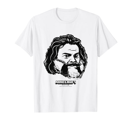 A Minecraft Movie Steve Big Face Face Outline Logo T-Shirt