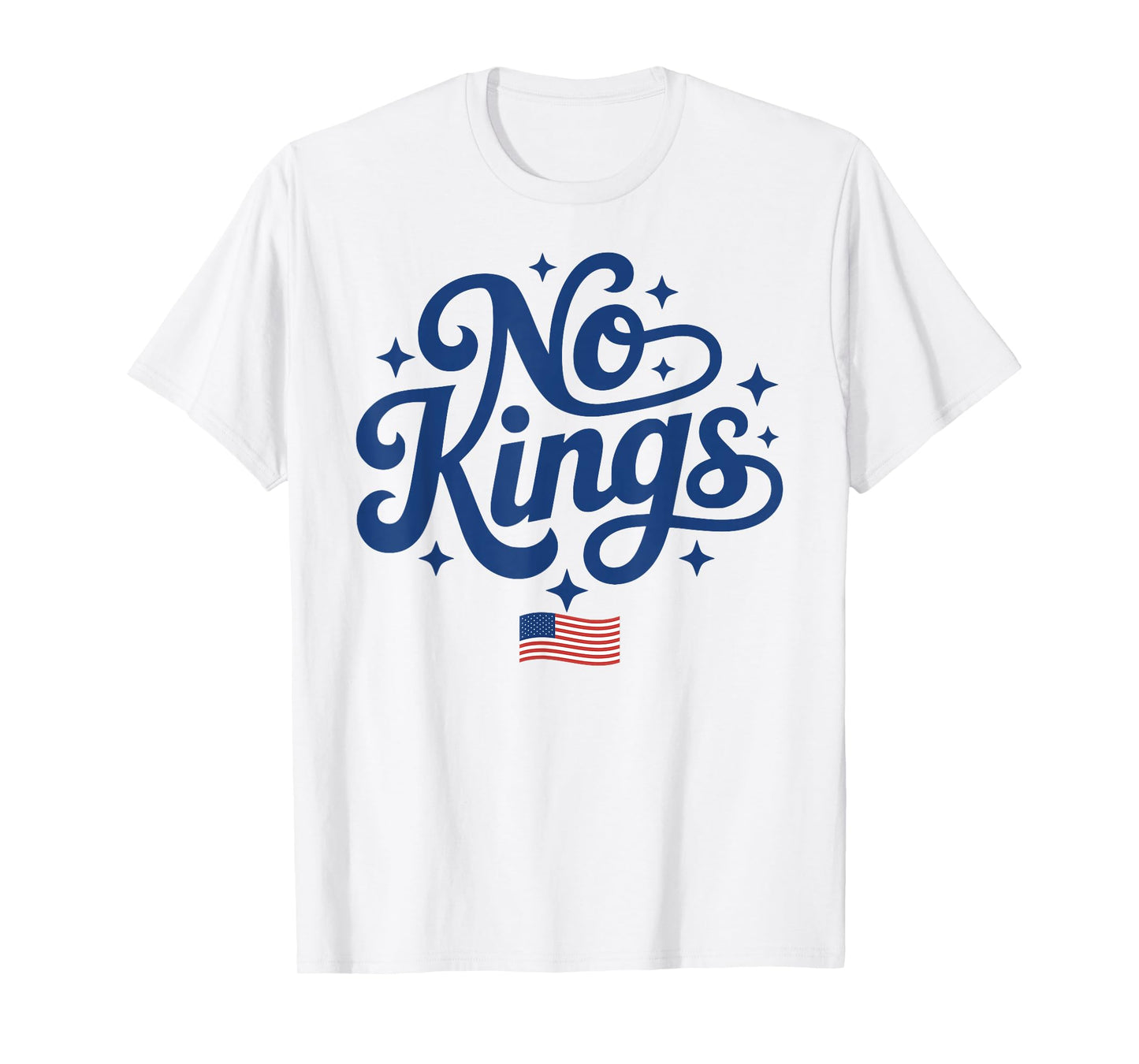 No Kings in America American Flag USA T-Shirt