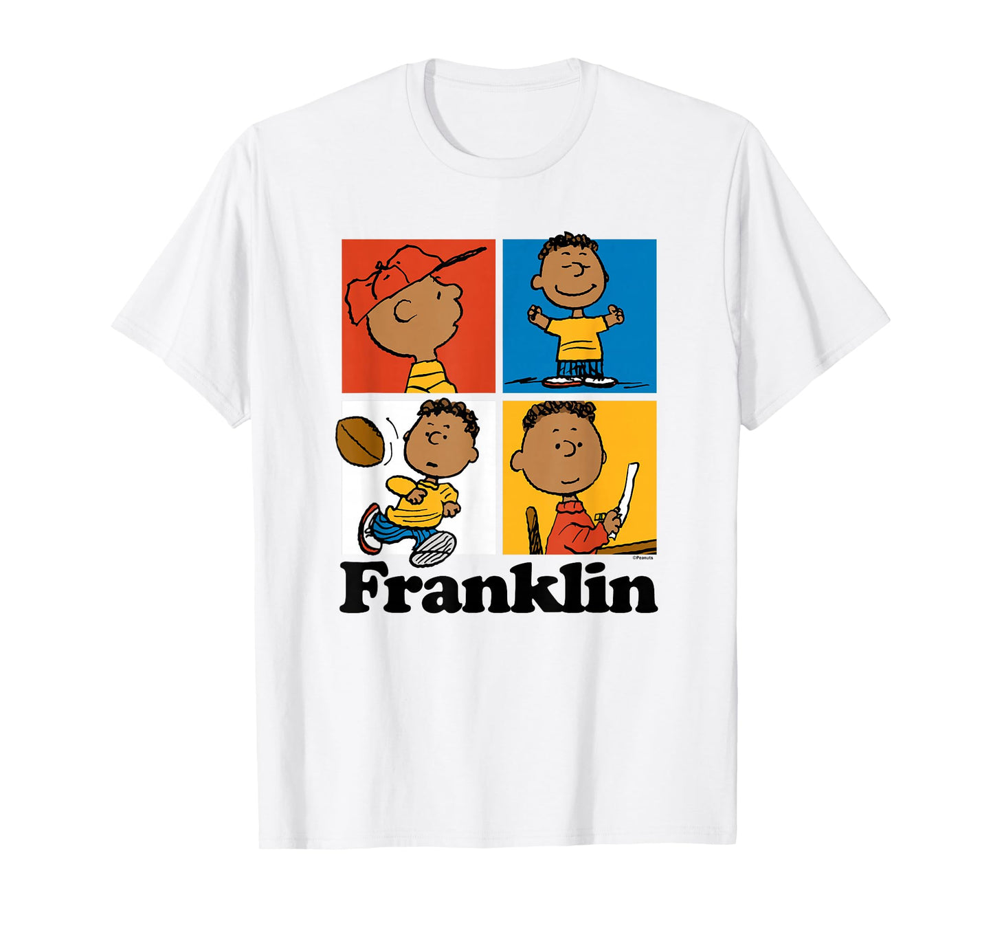Peanuts Franklin Armstrong Grid T-Shirt, Blue, Small