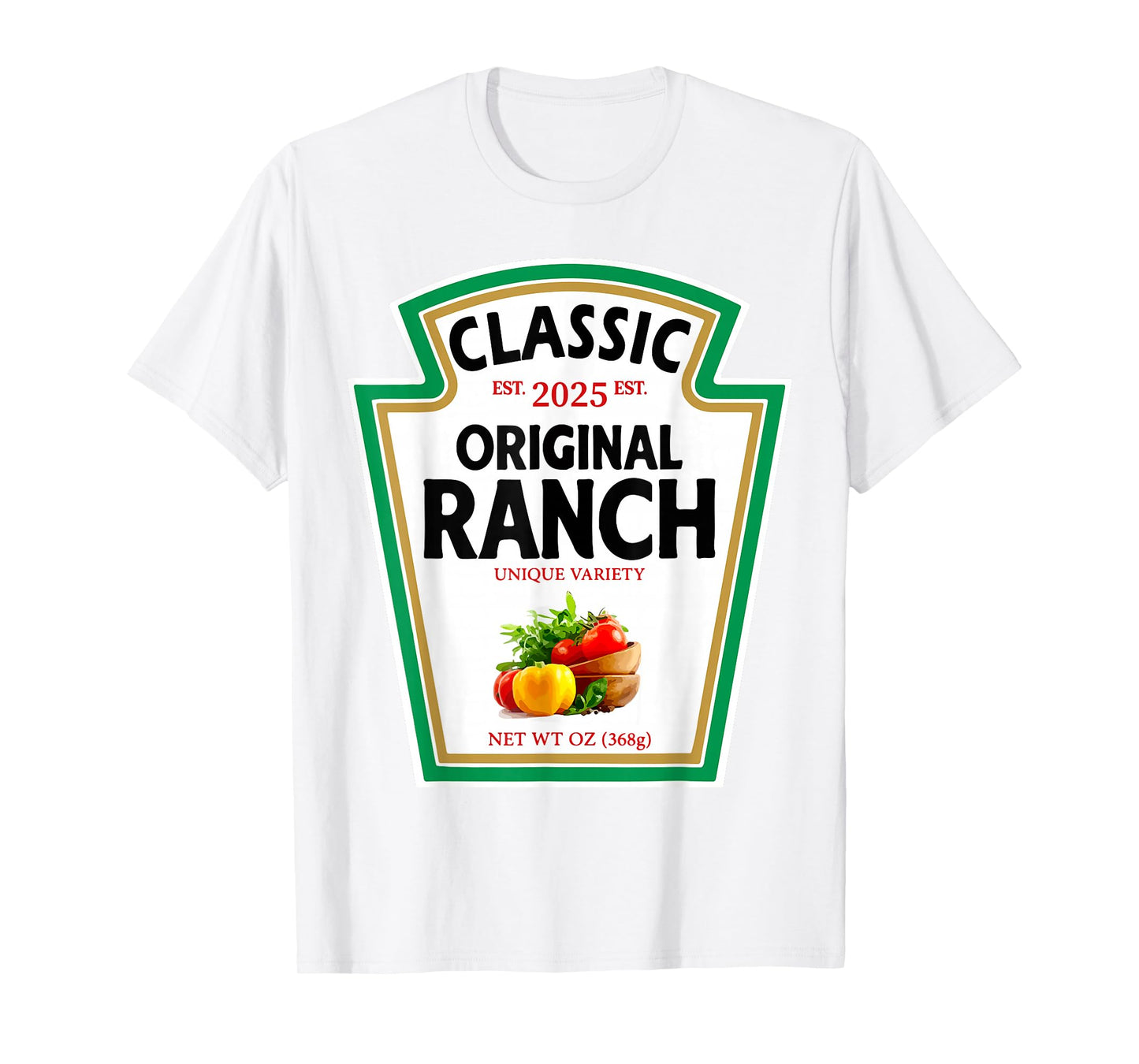 Ranch Sauce Green Salad Dressing Condiment DIY Halloween T-Shirt