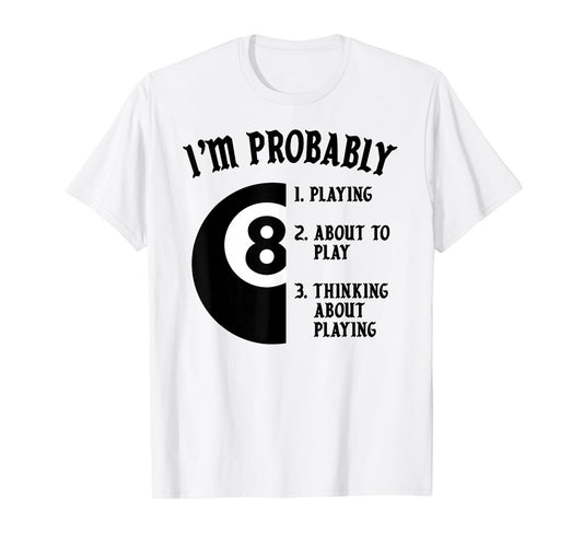 8-Ball Pool Player Billiards Novelty Gift T-Shirt