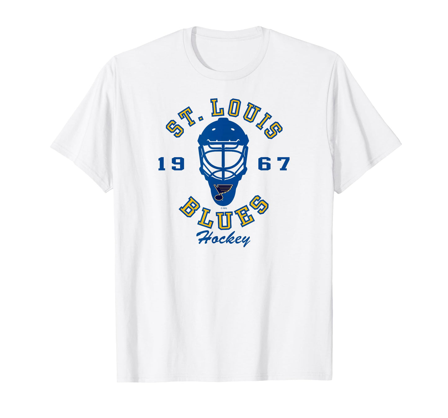St. Louis Blues Hockey Mask Gray Officially Licensed T-Shirt