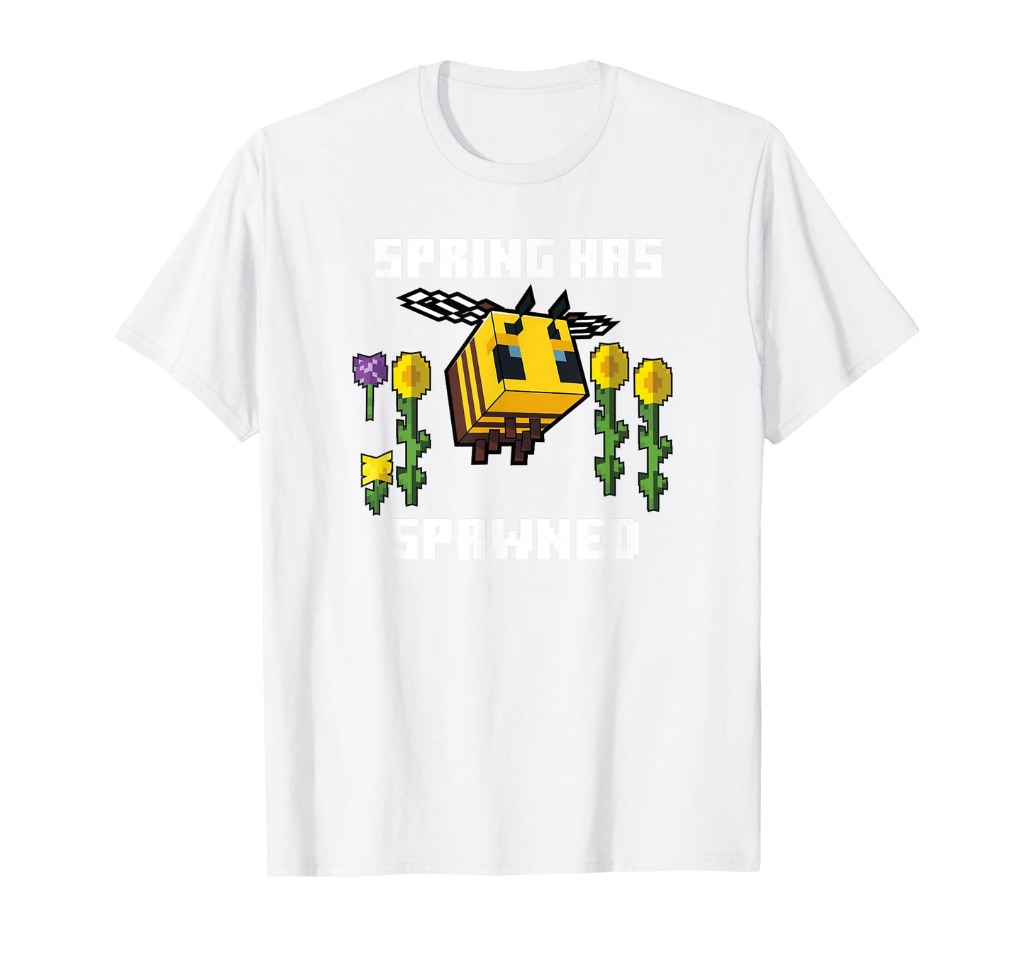 Minecraft Bee Spring Has Spawned Graphic Blocks T-Shirt