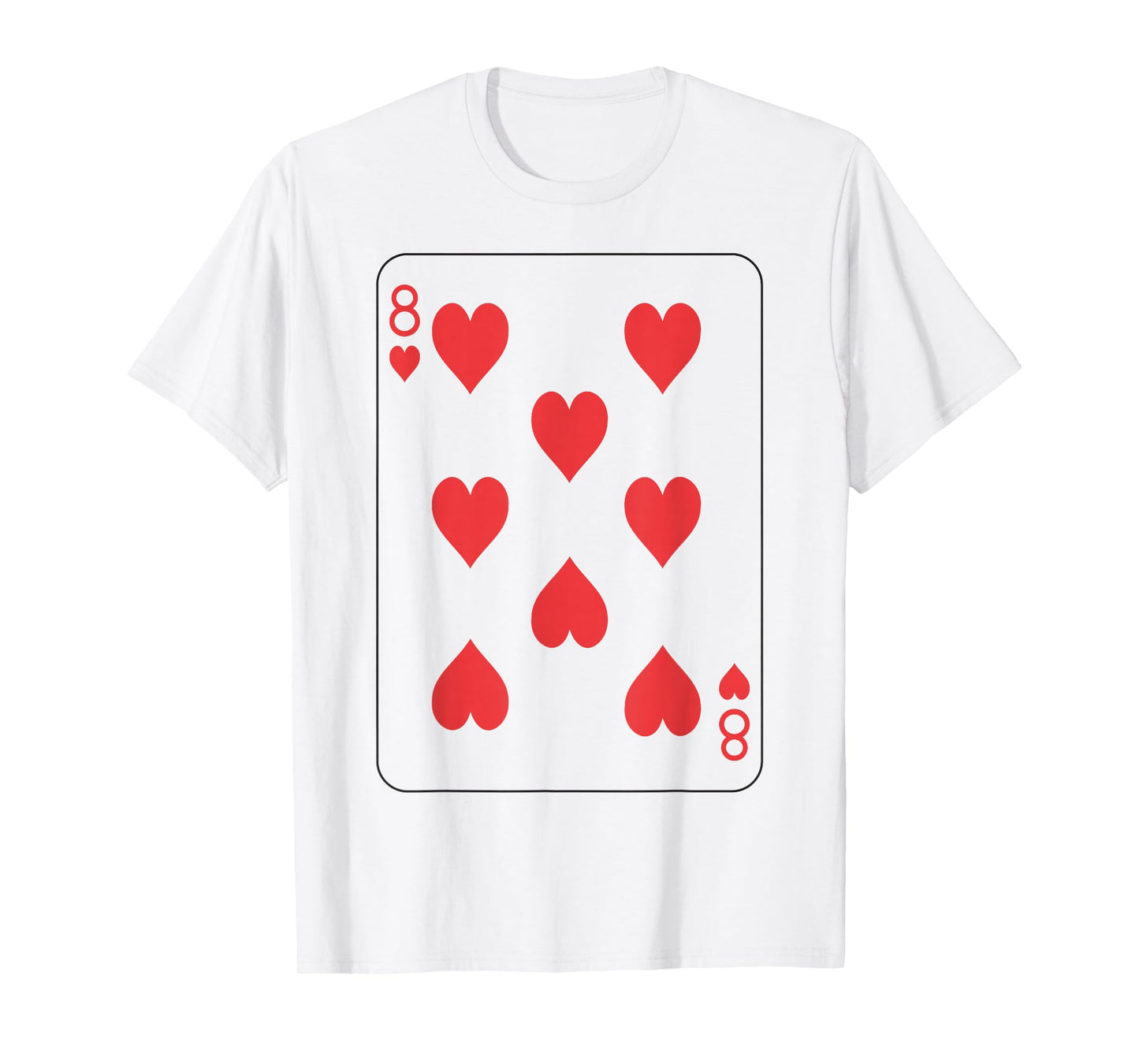 Eight of Hearts | Deck of Cards Front and Back Group Costume T-Shirt