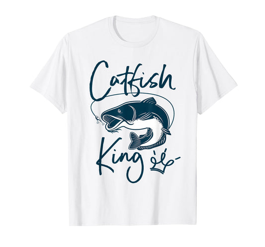 Cute catfish King design for men - catfish farmer gift idea T-Shirt