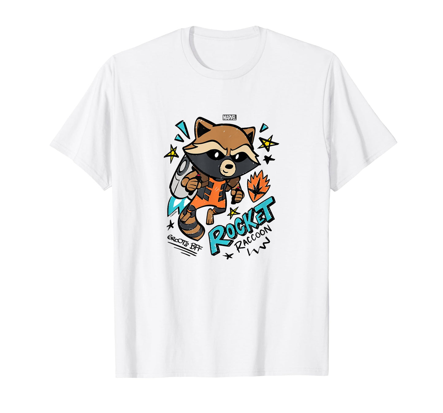 Guardians Of The Galaxy - Scribble Rocket T-Shirt