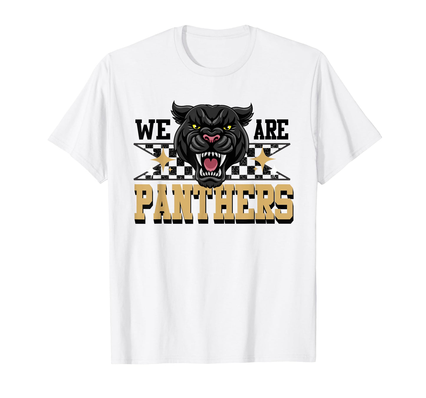 We Are Panthers School Spirit Gold Panther Pride Game Day T-Shirt