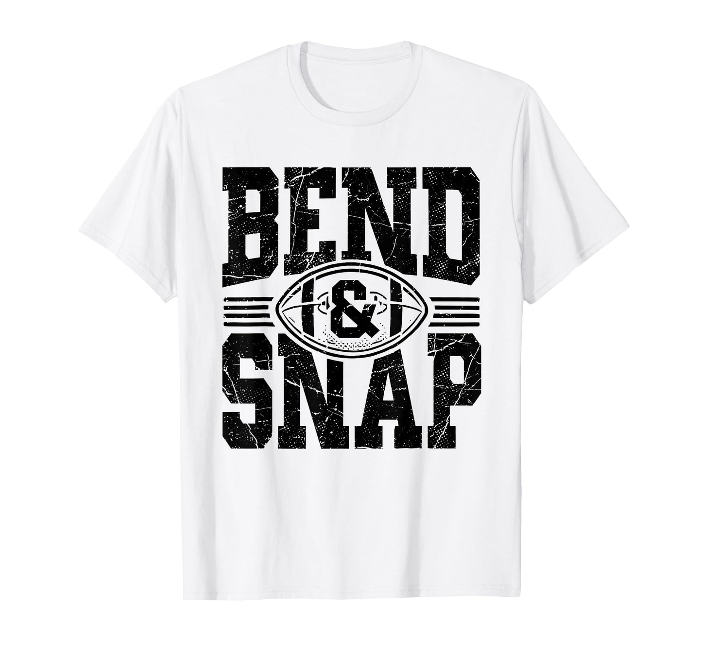 Vintage Funny Game Day Touchdown Cute Bend and Snap Football T-Shirt