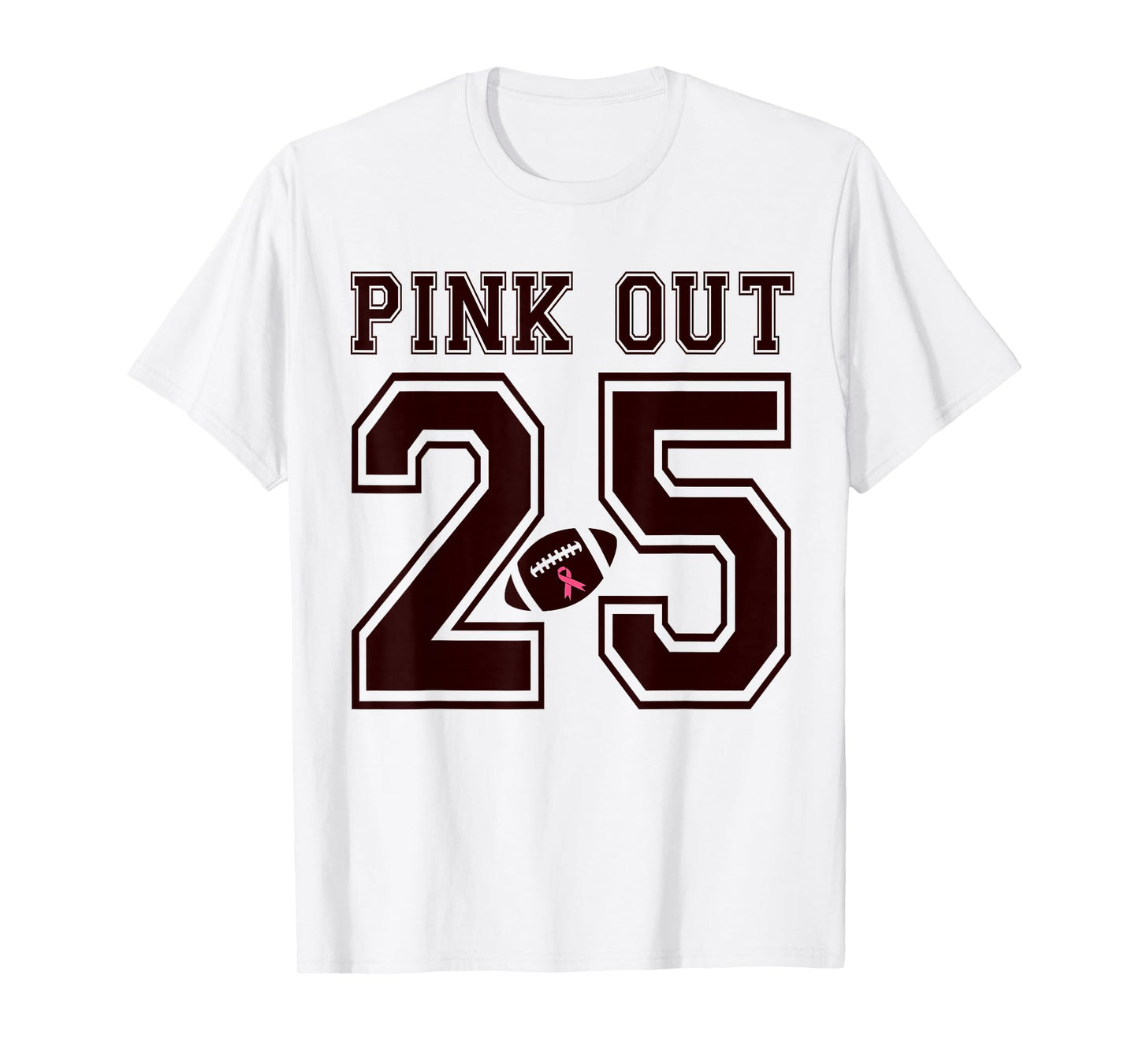 Pink Out 2025 Football Team Breast Cancer Awareness Month T-Shirt