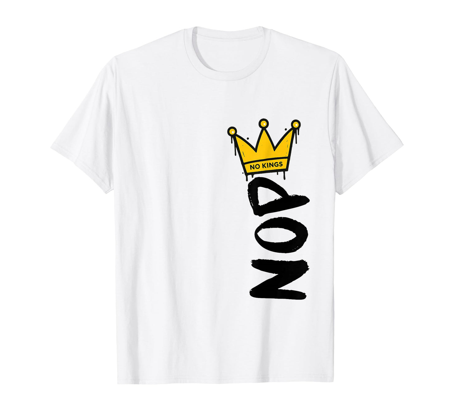 No Kings Democracy 2025 Protest Sign Vertical Men Women T-Shirt