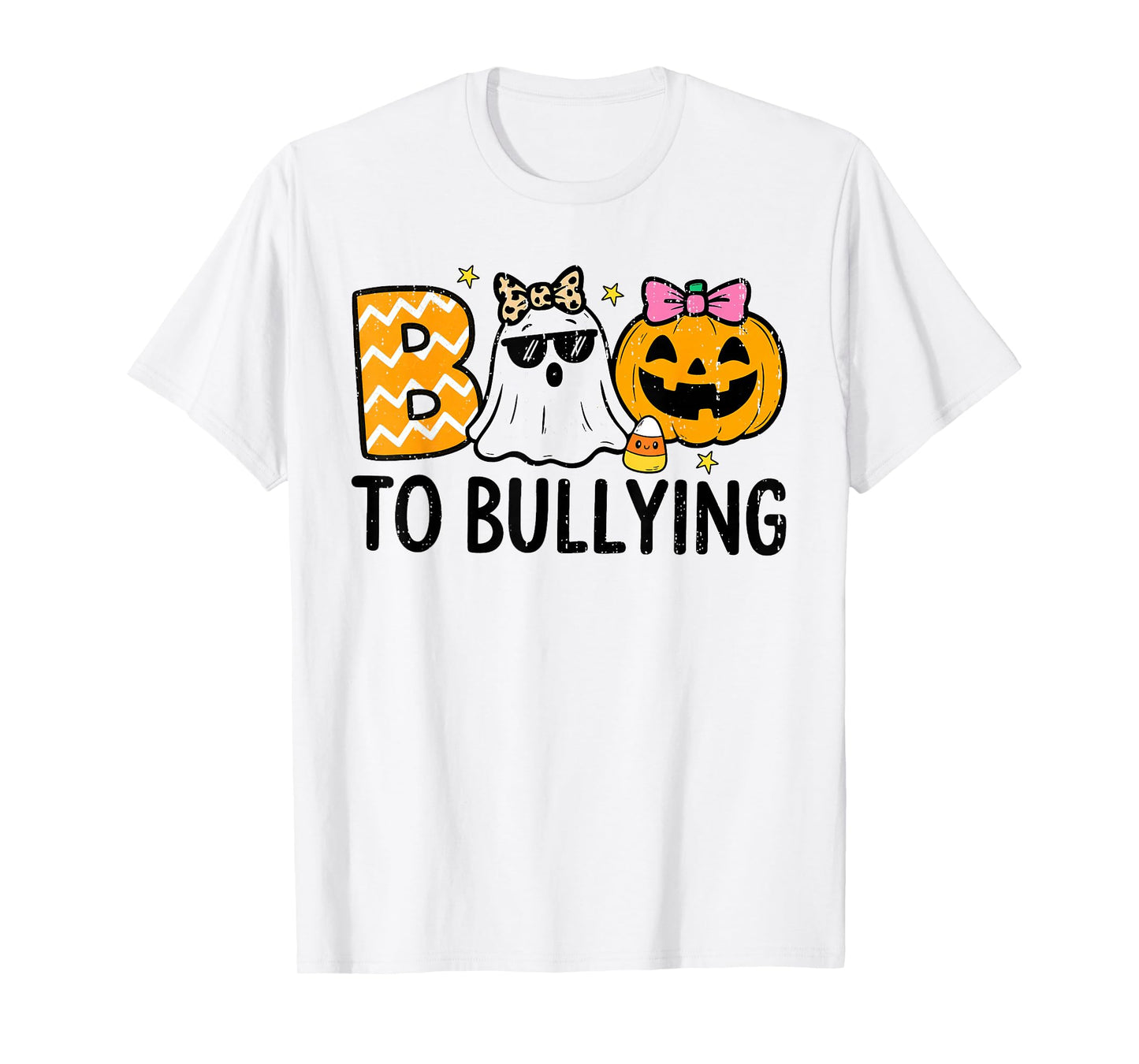 Unity Day Orange Ghost Boo Anti Bullying Halloween Teen Girl T-Shirt